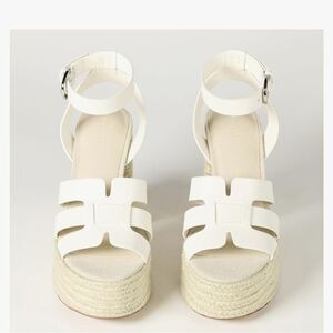 The Drop Women's Bea Platform Heel, White, 6.5